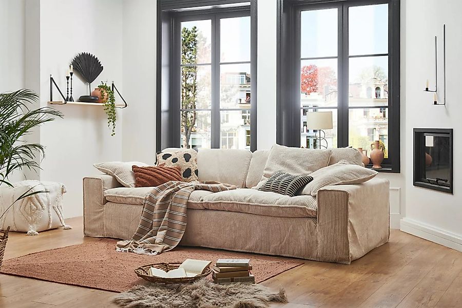 KAWOLA 3-Sitzer NETTA, Sofa Cord Bezug abziehbar, versch. Breiten und versc günstig online kaufen