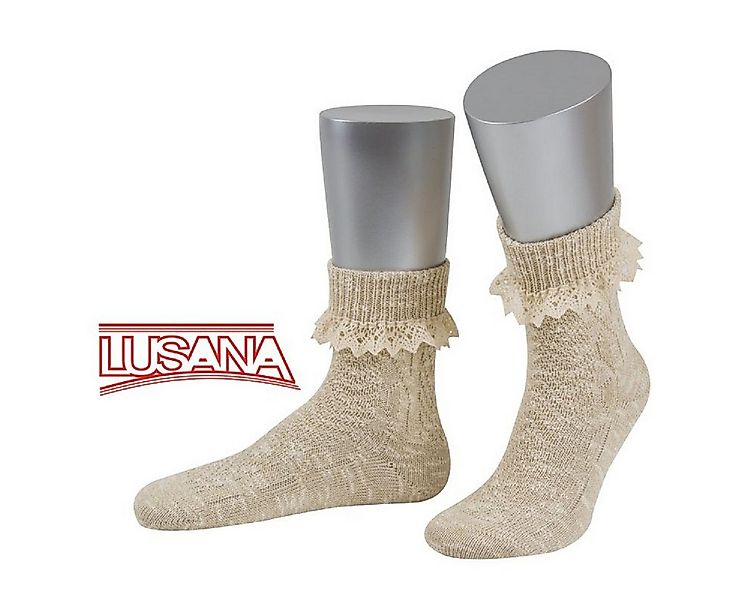 Lusana Trachtensocken kurz, mit Spitze günstig online kaufen