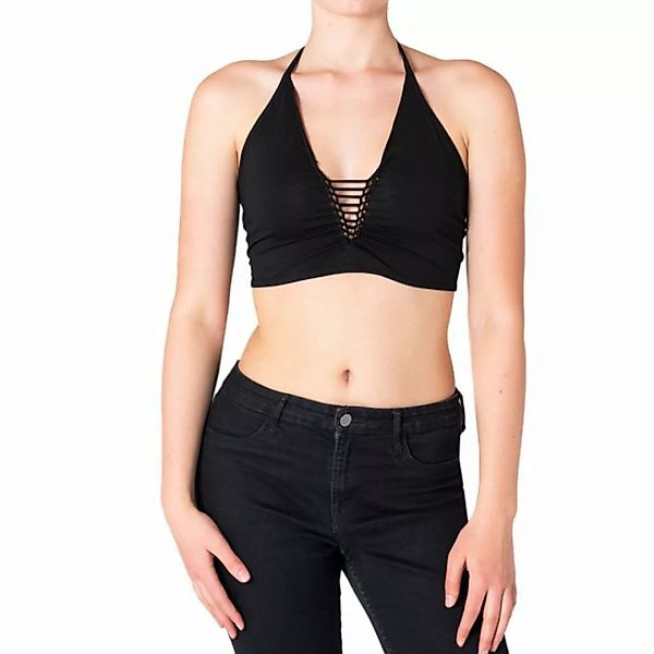 PANASIAM Crop-Top Damen Bademode Triangel Bikini Top mit Bindebändern Sexy günstig online kaufen