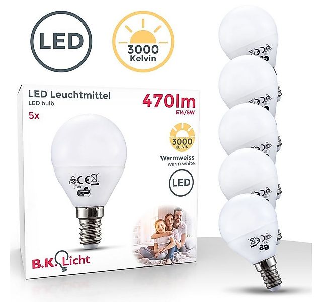 B.K.Licht LED-Leuchtmittel 50-LMF-007-05, E14, 2700K - Extra-Warmweiß günstig online kaufen