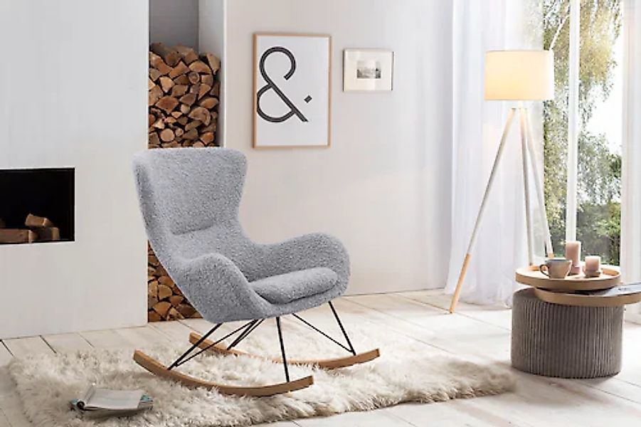 SalesFever Schaukelsessel »Entspannender Schaukelstuhl« In charmantem Teddy günstig online kaufen