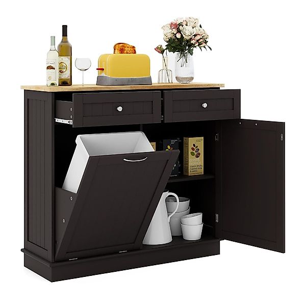 KOMFOTTEU Sideboard Küchenschrank, mit großer Arbeitsplatte günstig online kaufen