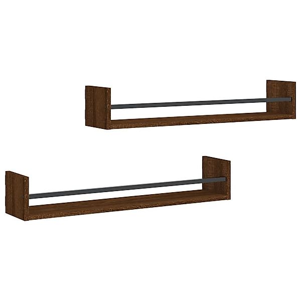 vidaXL Regal Wandregale mit Stangen 2 günstig online kaufen