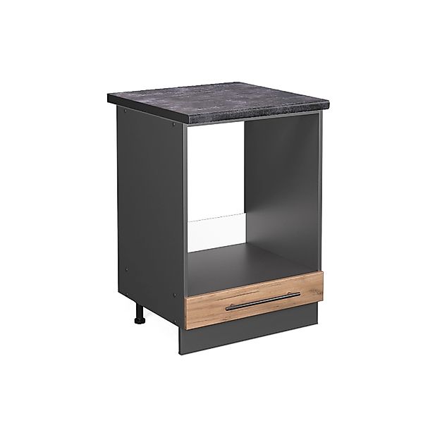 Vicco Herdumbauschrank Fame-Line Goldkraft Eiche/Anthrazit 60 cm AP Anthraz günstig online kaufen