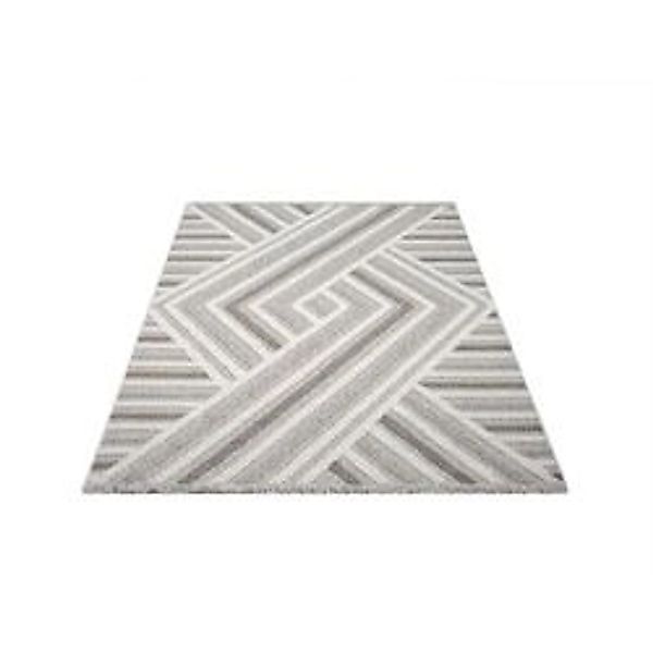 payé Teppich Linda 7590 Kurzflor 140x200 cm Beige Geo-Muster günstig online kaufen