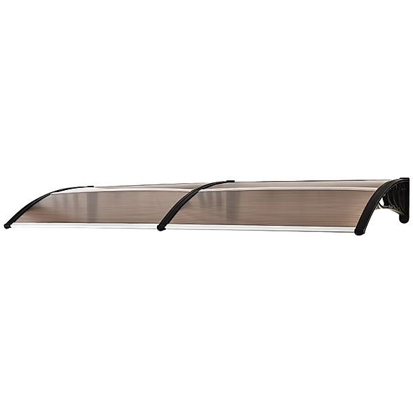 Outsunny Pultvordach Vordach 5mm Polycarbonat für Draußen Alu Braun günstig online kaufen