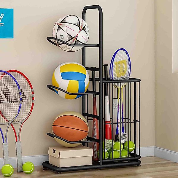 BlingBin Sportgeräte-Regalwagen Ball Aufbewahrung Ballständer Organizer günstig online kaufen