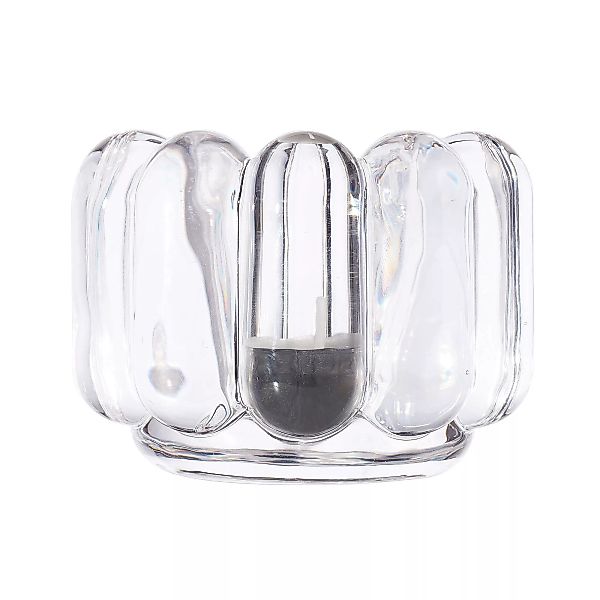 Tom Dixon - Press Teelichthalter Vertikal - transparent/H 7cm / Ø 9,5cm günstig online kaufen