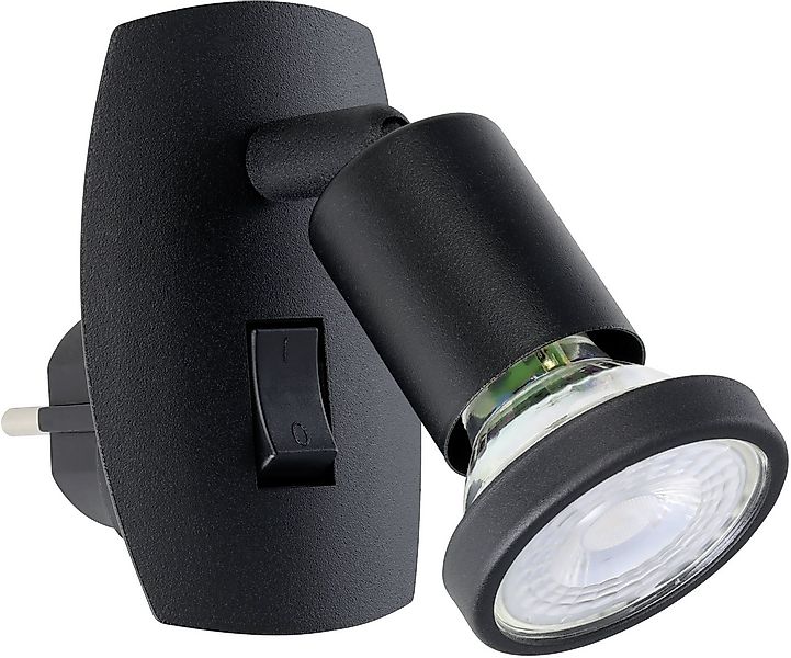 EGLO Steckdosenleuchte PARRINI Steckerlampe - Stahl, Kunststoff - GU10 - 1X günstig online kaufen