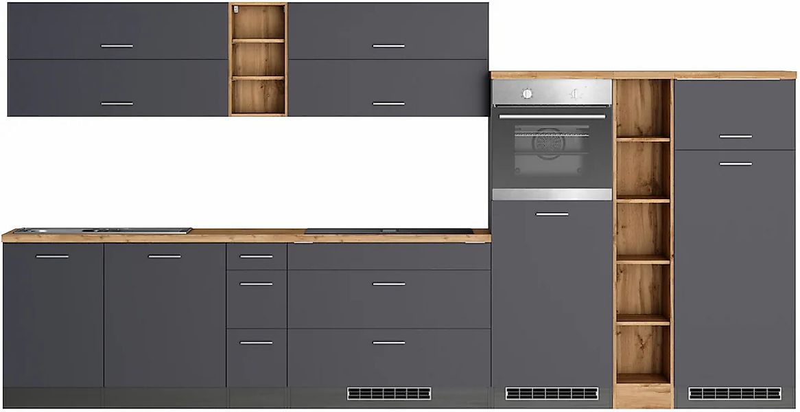 KOCHSTATION Küchenzeile "KS-Milan", Breite 390 cm, wahlweise mit E-Geräten, günstig online kaufen