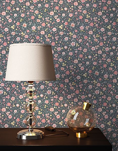 Newroom Vliestapete, Rosa Tapete Landhaus Blumen günstig online kaufen