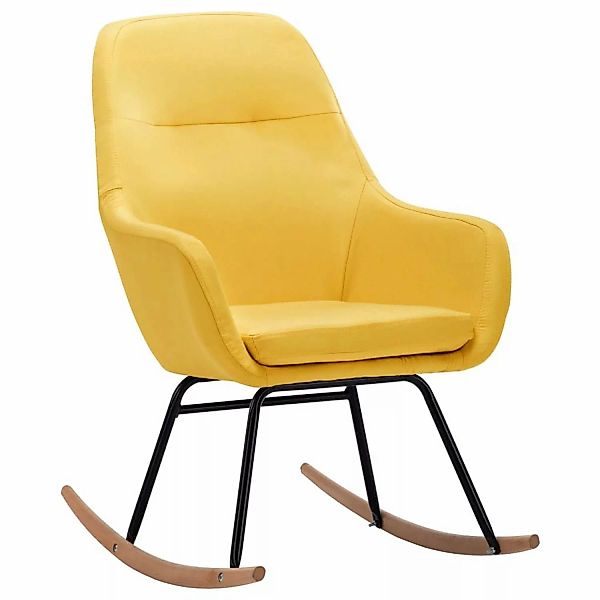 vidaXL Schaukelstuhl Senfgelb Stoff Modell 2 günstig online kaufen