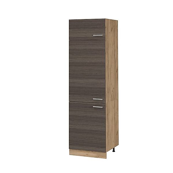 Vicco Kühlumbauschrank R-Line, Edelgrau/Goldkraft Eiche, 60 günstig online kaufen