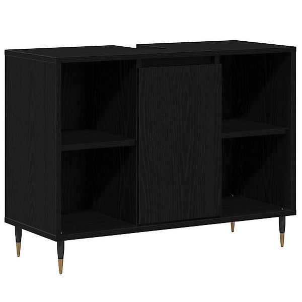 vidaXL Badezimmerspiegelschrank Kommode Schwarze Eiche Holzwerkstoff Mittel günstig online kaufen