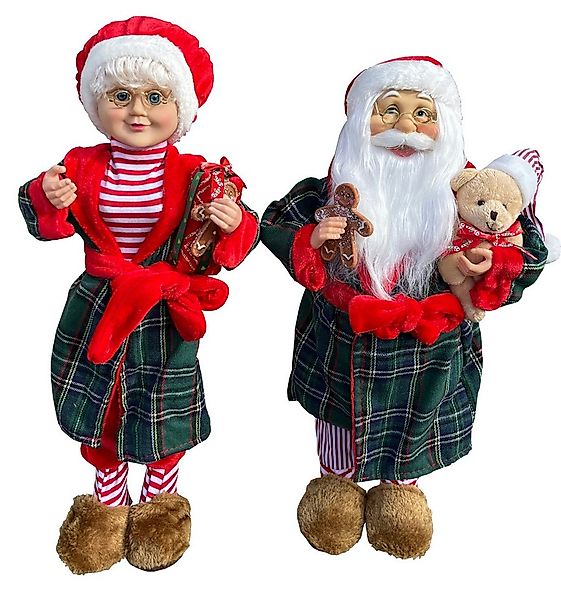 foolonli Weihnachtsmann Mr u. Mrs Clause 1 Paar rot Dekofigur Weihnachten A günstig online kaufen