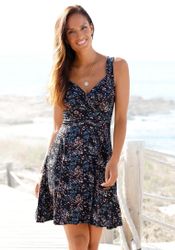 Vivance Jerseykleid mit Alloverdruck in Wickeloptik, günstig online kaufen