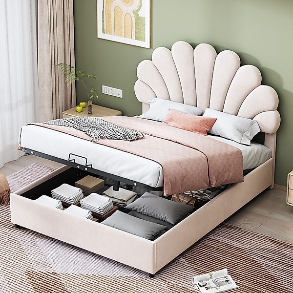 Merax Polsterbett mit höhenverstellbarem Kopfteil & günstig online kaufen