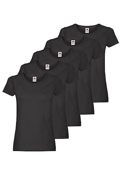 Fruit of the Loom Rundhalsshirt (Packung, 5-tlg) original T. LADY-FIT im 5e günstig online kaufen