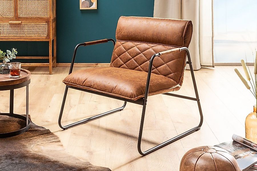 riess-ambiente Sessel MUSTANG LOUNGER antik hellbraun, Loungesessel · Wohnz günstig online kaufen