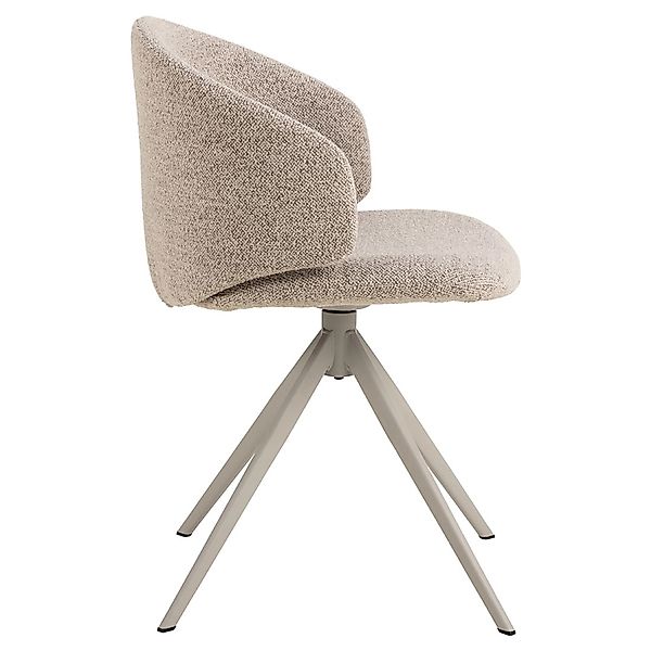 ACTONA GROUP Esszimmerstuhl ELLA, Beige, Grau, Boucléstoff, Stahlgestell, ( günstig online kaufen