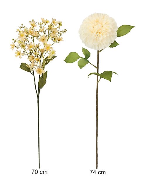 Kunstblume Stielblumen-Sortiment Dahlie Blütenzweig, I.GE.A., Höhe günstig online kaufen