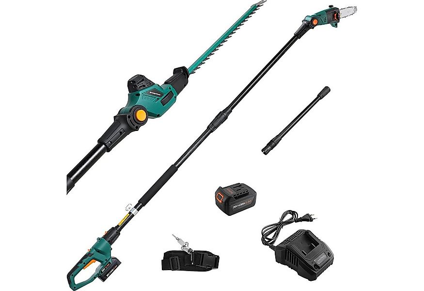 TLGREEN Akku-Heckenschere,2-in-1 Hochentaster Heckenschere, bis 3,00 m Arbe günstig online kaufen