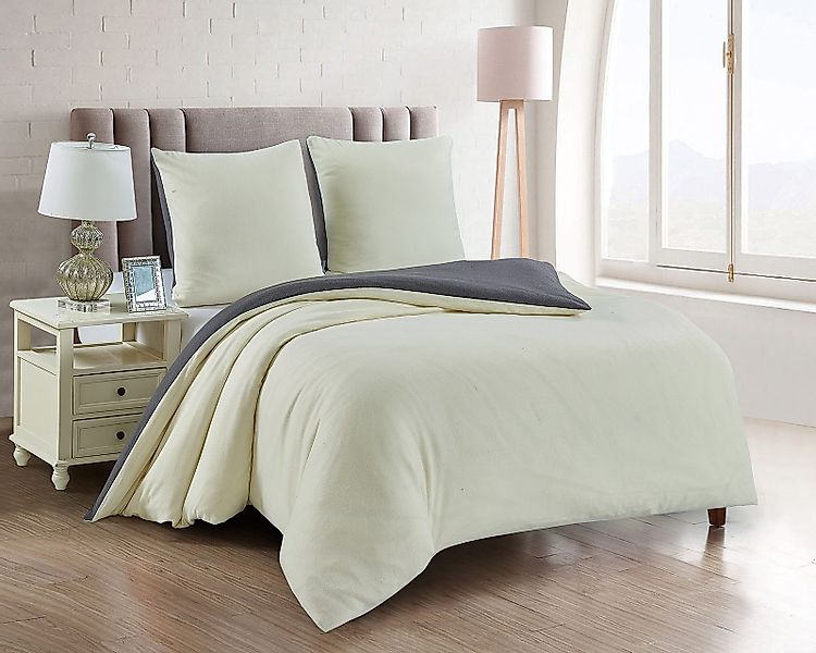 Buymax Bettwäsche Fleece Bettbezug-Set Bettwäsche Uni, günstig online kaufen