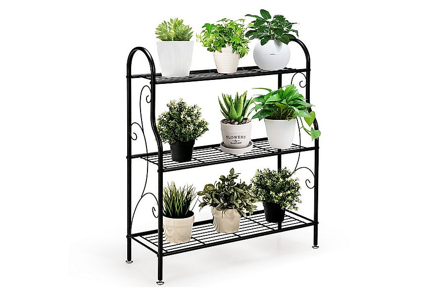 KOMFOTTEU Blumenständer, 3 Ebenen Metall Pflanzenständer günstig online kaufen