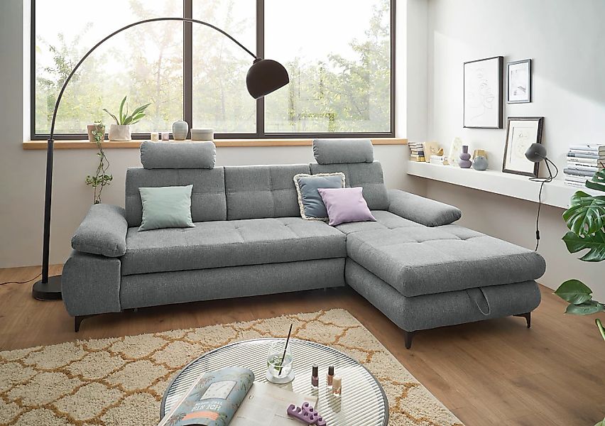 ED EXCITING DESIGN Ecksofa "Altona L-Form", (2 St.), mit Bettfunktion, Bett günstig online kaufen