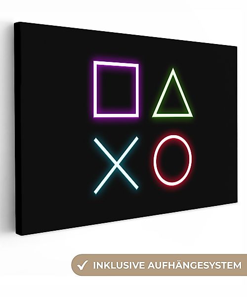 OneMillionCanvasses® Leinwandbild Gaming - Neon - günstig online kaufen