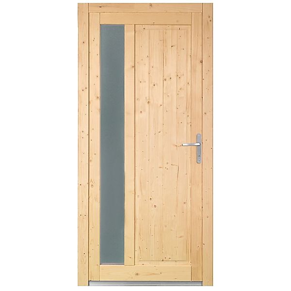 Panto Holz-Nebeneingangstür NET 510 Natur 98 cm x 198 cm DIN R günstig online kaufen