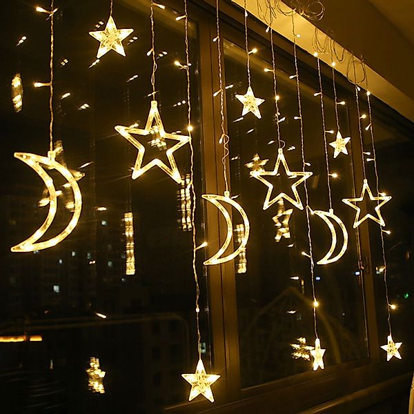 MUPOO LED-Lichterkette 120 LED Lichtervorhang Ramadan günstig online kaufen