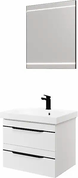 Saphir Badmöbel-Set »Balto 2-teilig Mineralmarmor-Waschtisch mit LED-Spiege günstig online kaufen