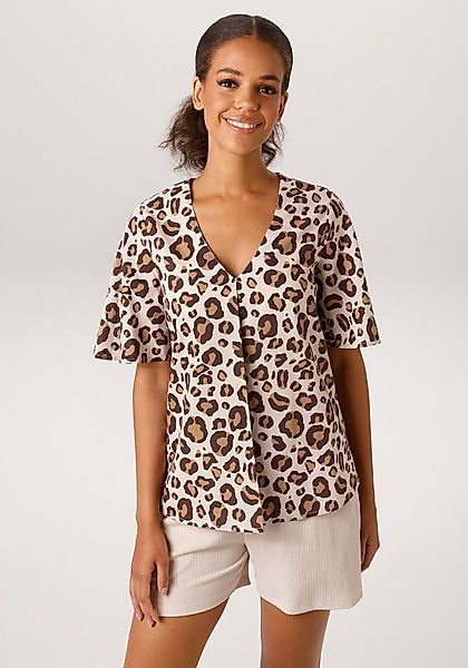 Aniston CASUAL Schlupfbluse im farbharmonischen Leoprint - jedes Teil ein U günstig online kaufen