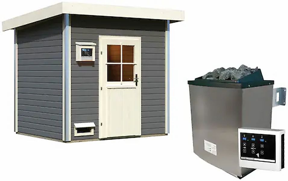 Karibu Saunahaus »Ralf« Set, Ofen 9 KW externe Strg easy günstig online kaufen