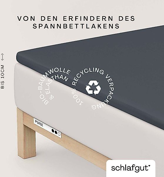Schlafgut Spannbettlaken »PURE TOPPER in Gr. 90x200, 140x200 oder 180x200 c günstig online kaufen