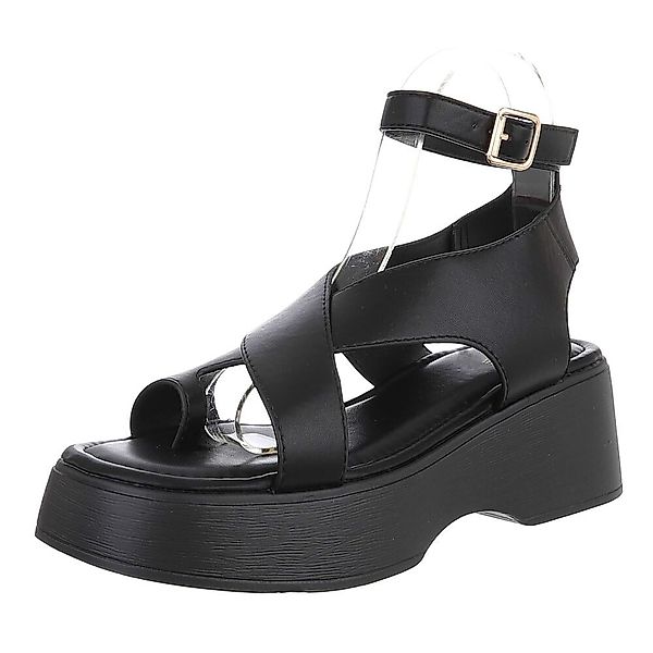 Ital-Design Elegante Plateau-Sandalen mit Riemen für günstig online kaufen