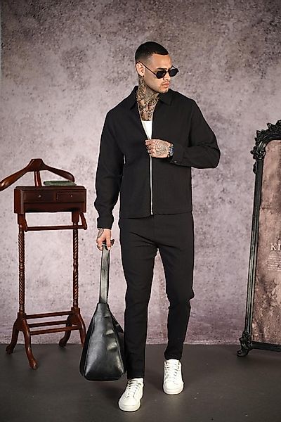 Denim Distriqt Anzug Sportlicher feiner Sommer Anzug in Baumwolle (2-tlg) günstig online kaufen