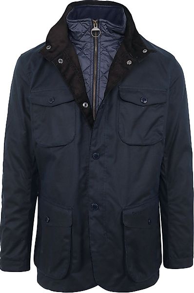 Barbour Wachsjacke Ogston Dunkelblau  - Größe M günstig online kaufen