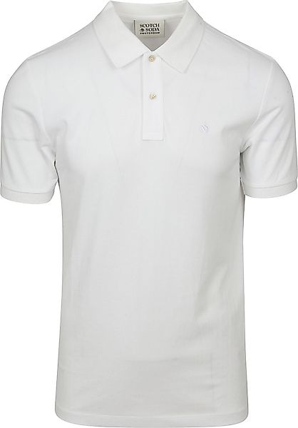 Scotch And Soda Core Piqué Poloshirt Weiß - Größe S günstig online kaufen