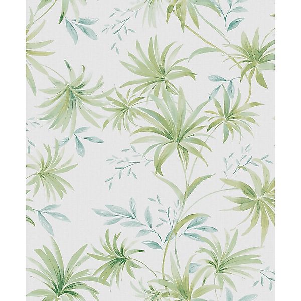 Sanders & Sanders Tapete Blätter Grün und Grau 53 cm x 10 m günstig online kaufen