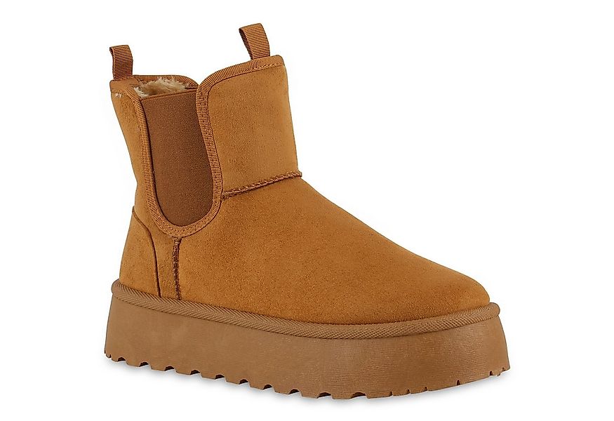 VAN HILL 840621 Plateaustiefelette Damen Warm Gefütterte Plateau Boots Stie günstig online kaufen