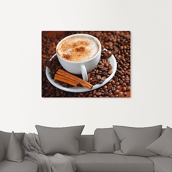 Artland Leinwandbild "Cappuccino - Kaffee" Getränke 1 Stk. tlg. als Alubild günstig online kaufen