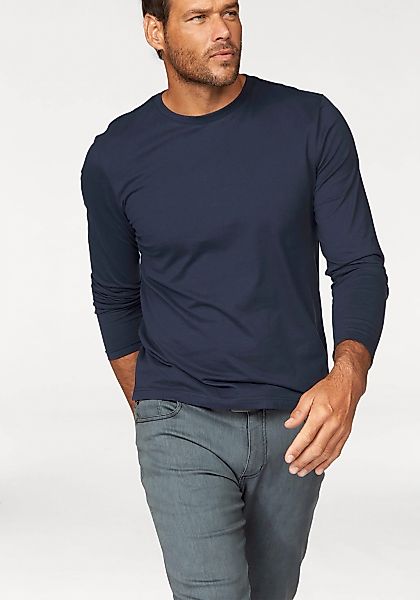 Mans World Langarmshirt "neue Farbe ", Langarm, unifarben, aus Baumwolle, i günstig online kaufen