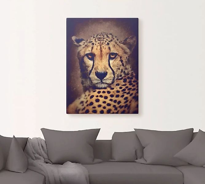 Artland Wandbild "Gepard", Wildtiere, (1 St.), als Leinwandbild, Wandaufkle günstig online kaufen