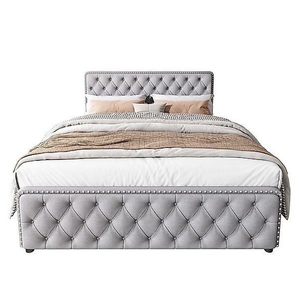 OKWISH Polsterbett Doppelbett Bett Stauraumbett Jugendbett günstig online kaufen