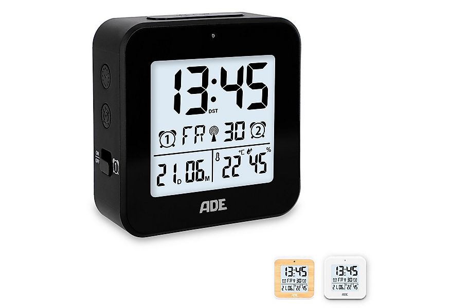 ADE Funkwecker Wecker digital funk mit Temperatur und Luftfeuchtigkeit auto günstig online kaufen
