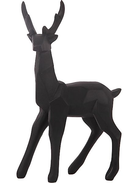 Trend Line Weihnachtsfigur Dekofigur Rentier Polyresin 14 x 10 cm schwarz günstig online kaufen