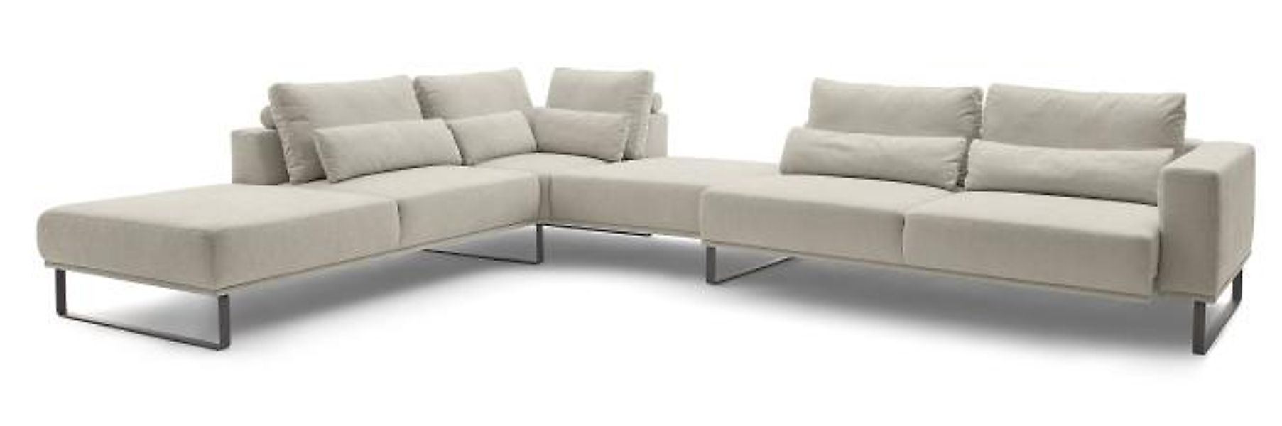 Musterring Sofa Eckcouch Creme Beige 290 x 398 cm Tonnentaschenfederkern Ju günstig online kaufen