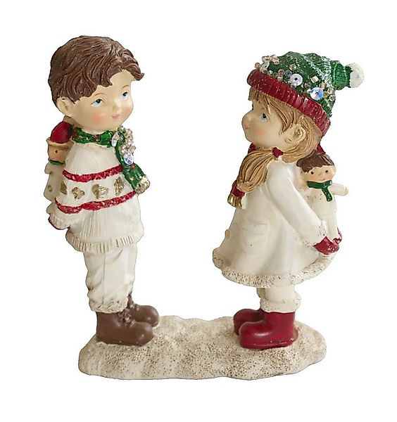 Kaufhaus le petit Weihnachtsfigur Winterkinder Deko Kinder Paar Puppe Figur günstig online kaufen